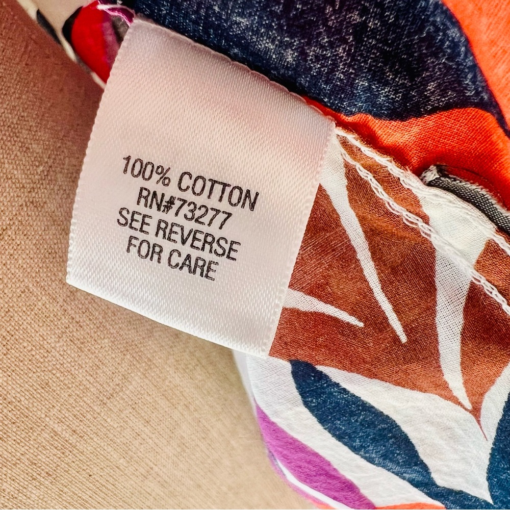 Multicolored Floral Print Open Front Tunic Swim C… - image 6